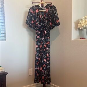 Floral Black Maxi Dress